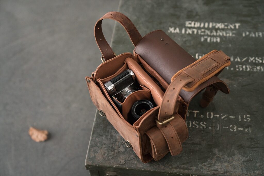 leather camera bag